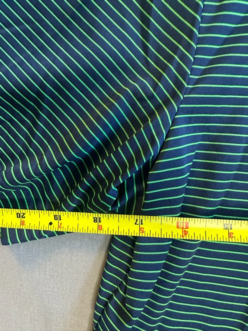 adidas Blue‎ & Green Thin-Striped Men’s Polo